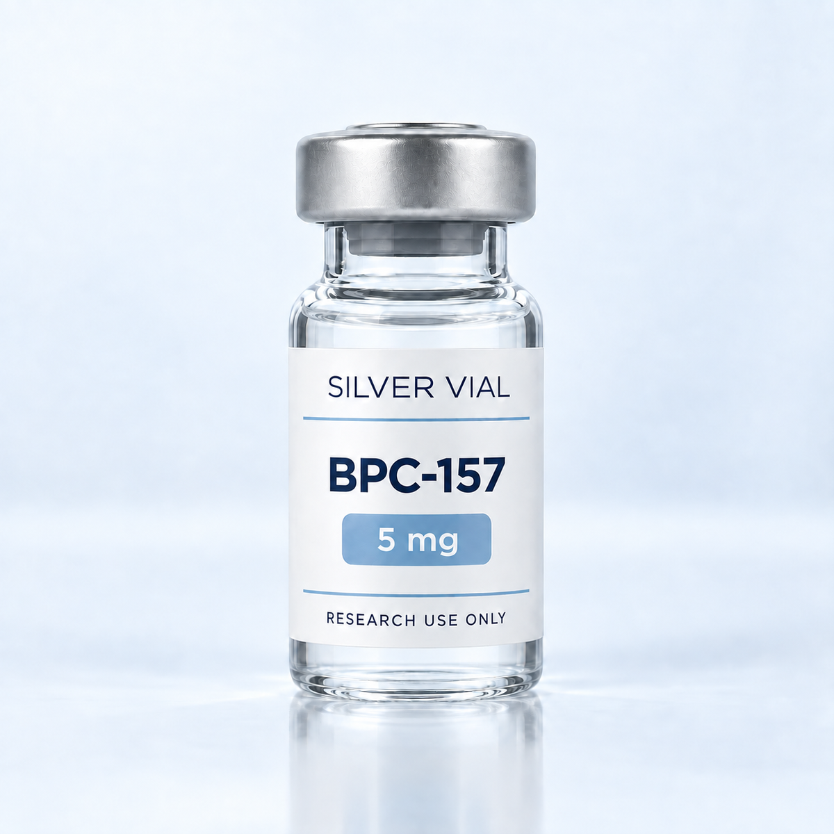 Флакон Silver Vial BPC-157 5 mg за изследователска употреба