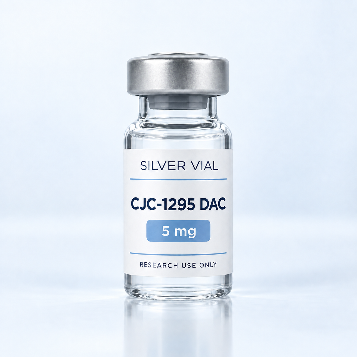 Флакон Silver Vial CJC-1295 DAC 5 mg за изследователска употреба