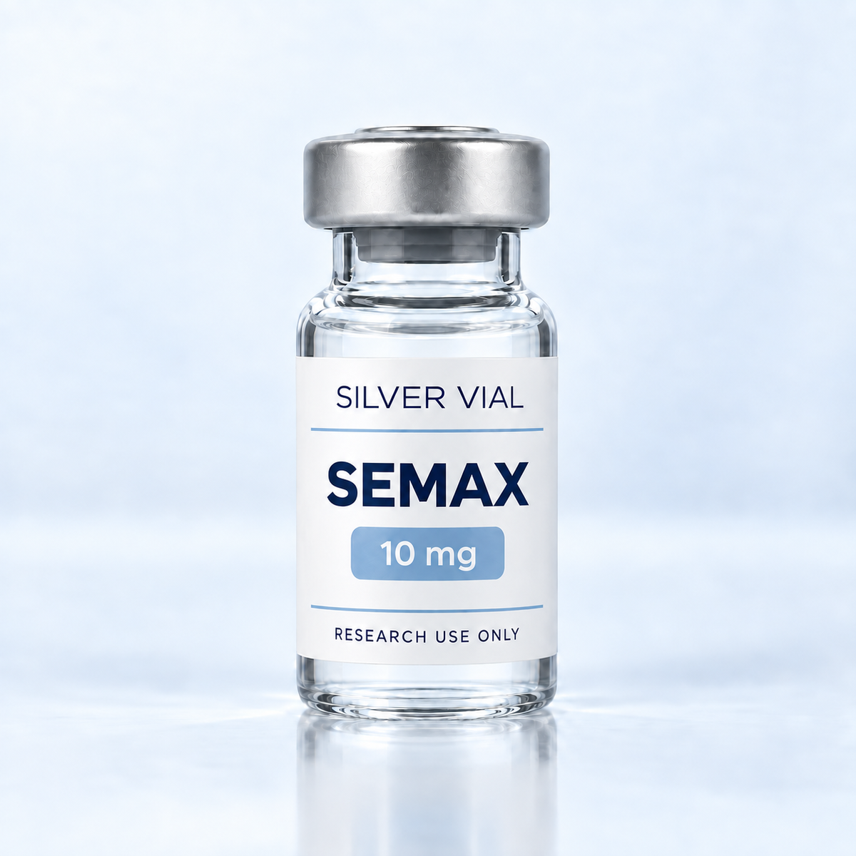 Флакон Silver Vial Semax 10 mg за изследователска употреба