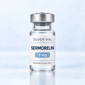 Флакон Silver Vial Sermorelin 5 mg за изследователска употреба