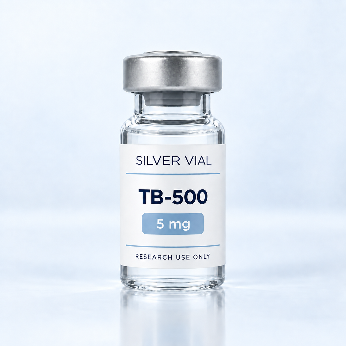 Флакон Silver Vial TB-500 5 mg за изследователска употреба